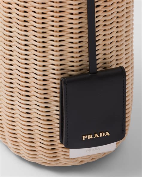 prada bucket large bag|prada wicker bucket bag.